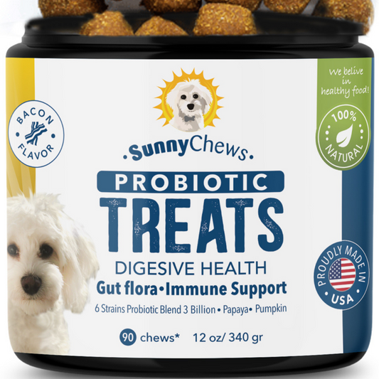 Probiotic Digesive Health %100 Natural Treats For Dogs 90 Chews - 12oz