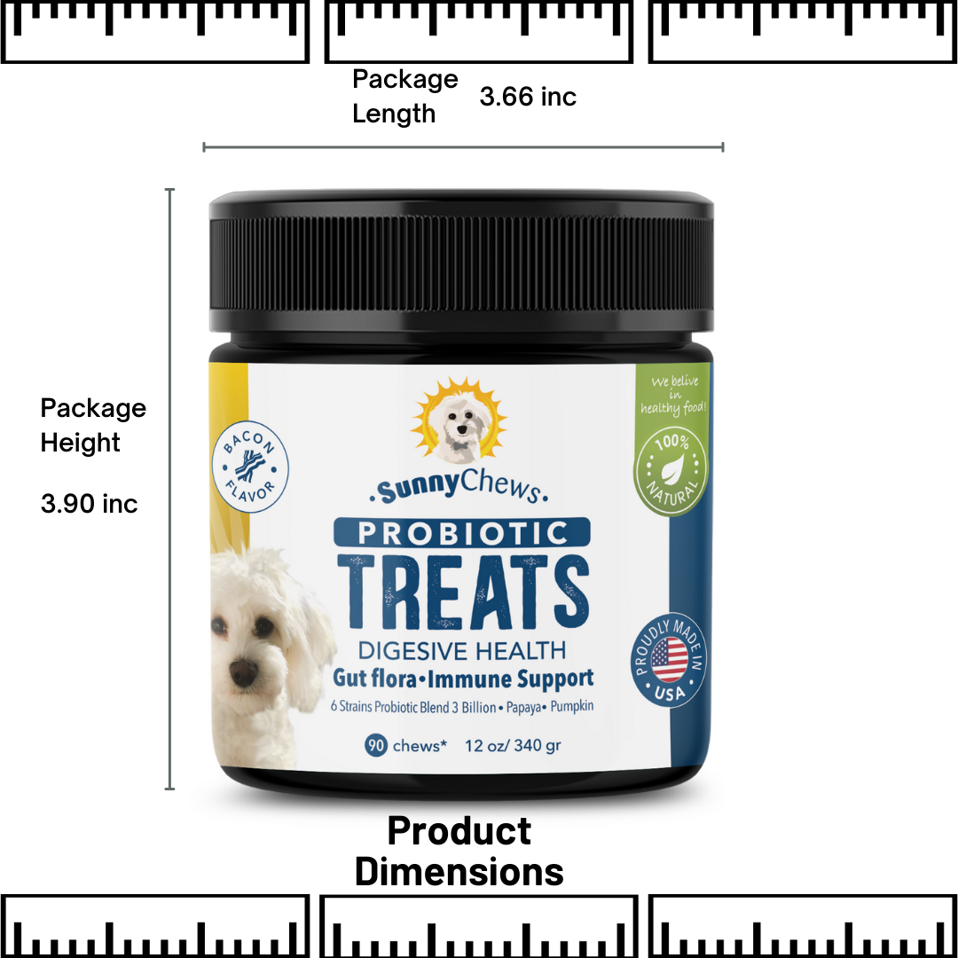 Probiotic Digesive Health %100 Natural Treats For Dogs 90 Chews - 12oz