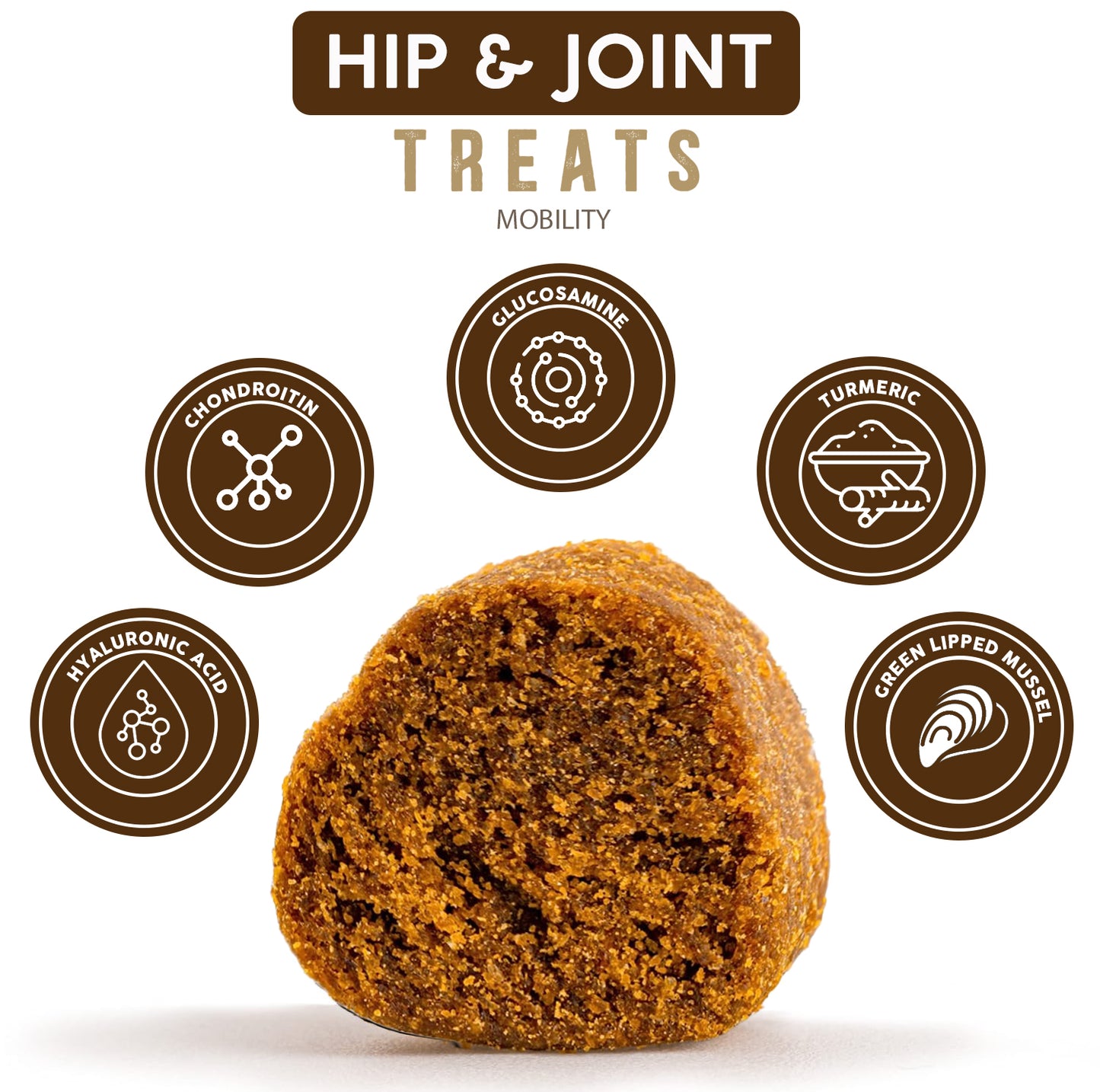 Hip & Joint Mobility %100 Natural Treat For Dogs 90 Chews - 12 oz